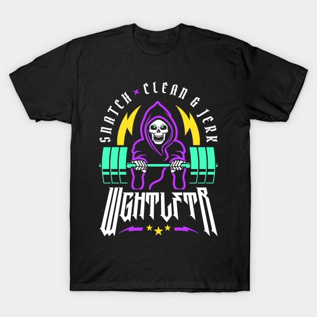 WGHTLFTR / Weightlifter - Snatch Clean and Jerk (Gym Reaper) T-Shirt by brogressproject